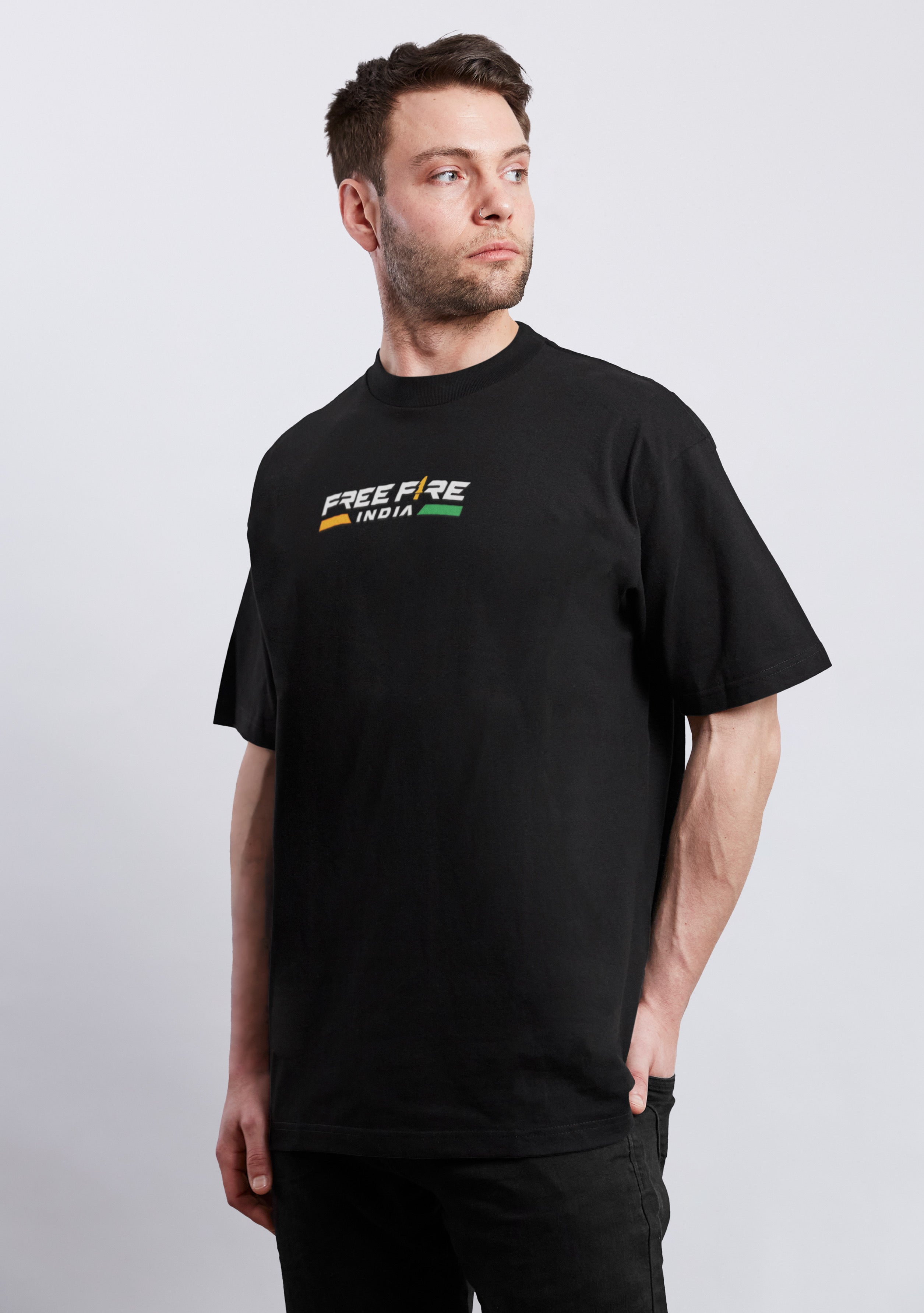 Free Fire India Black Oversize T-shirt
