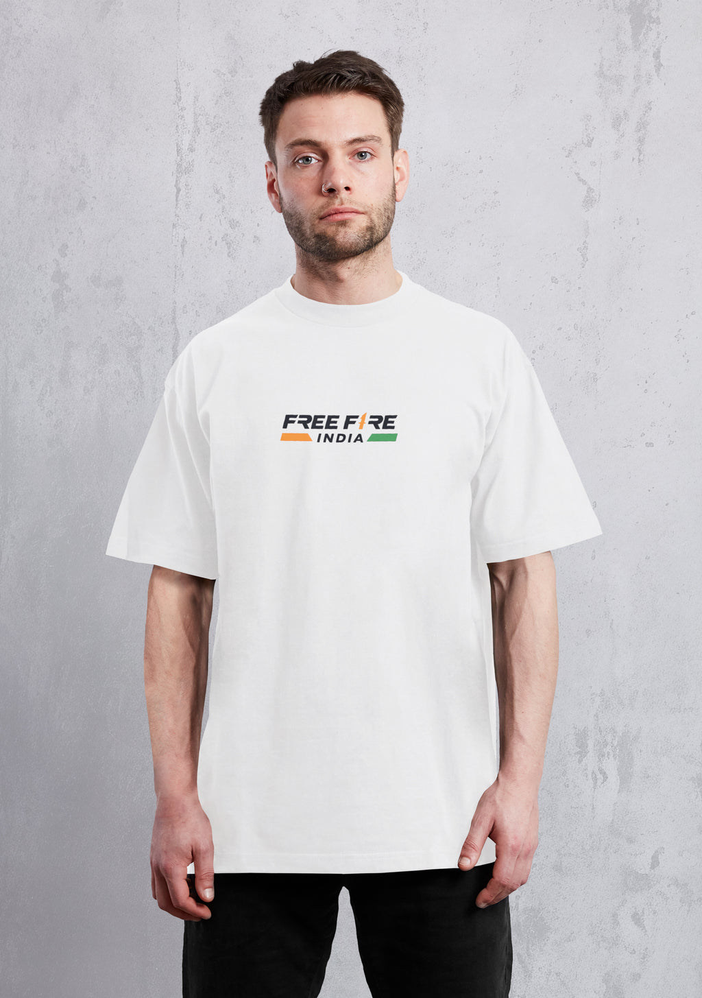 Free Fire India White Oversize T-Shirt