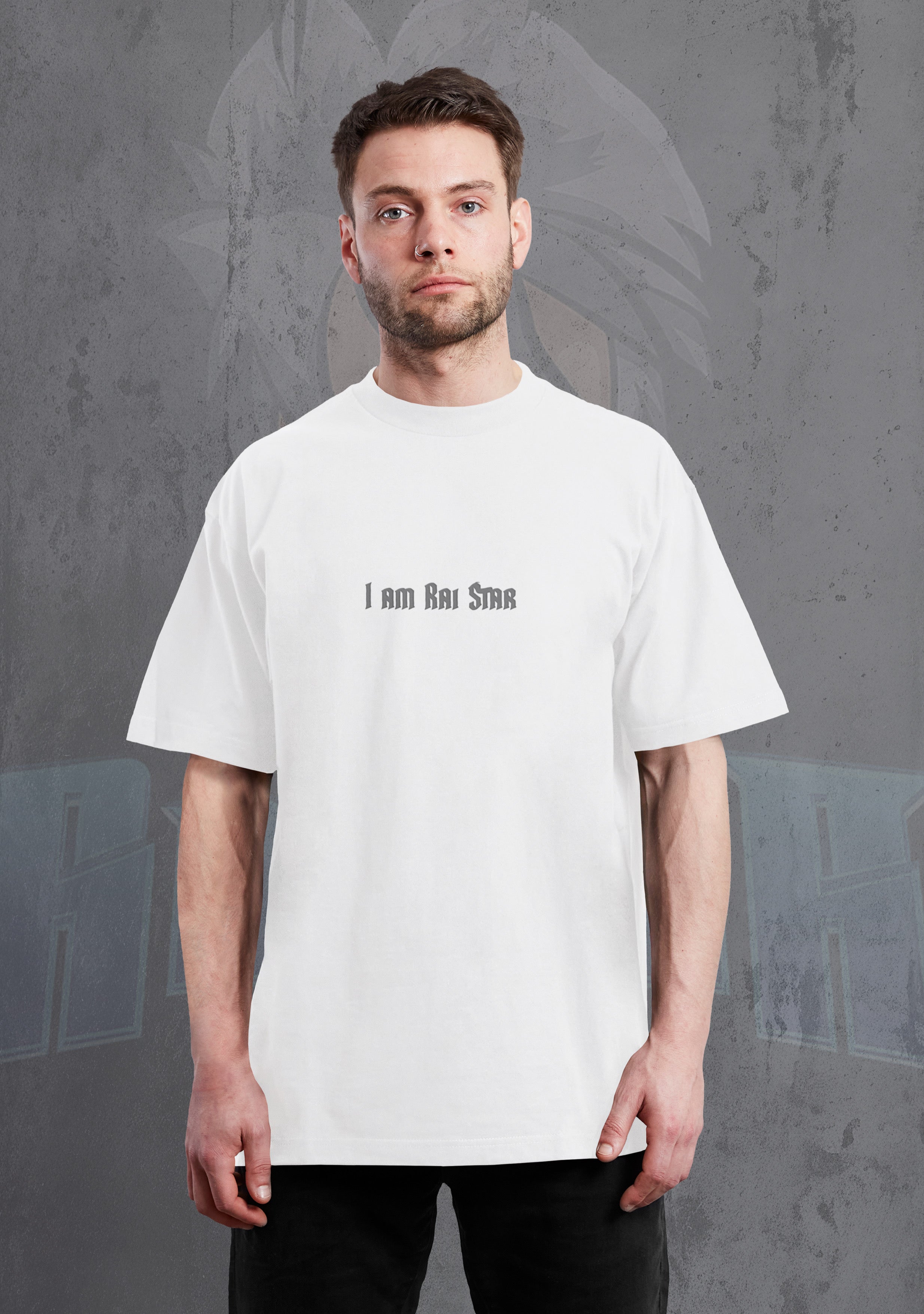 I Am Rai Star White Oversize T-Shirt