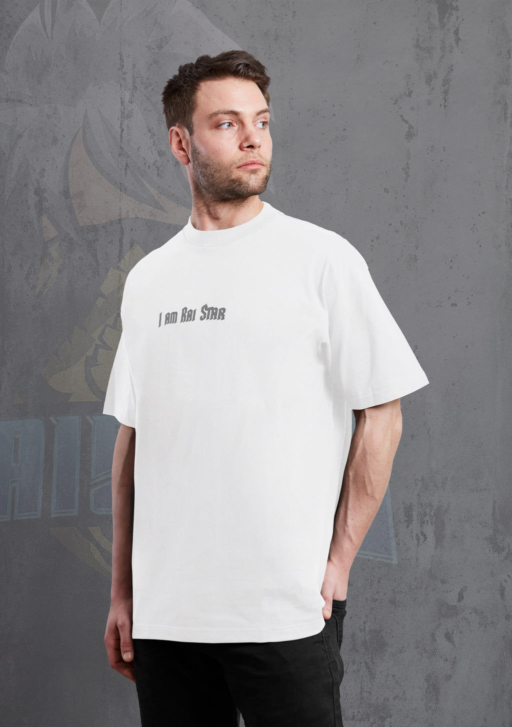 I Am Rai Star White Oversize T-Shirt