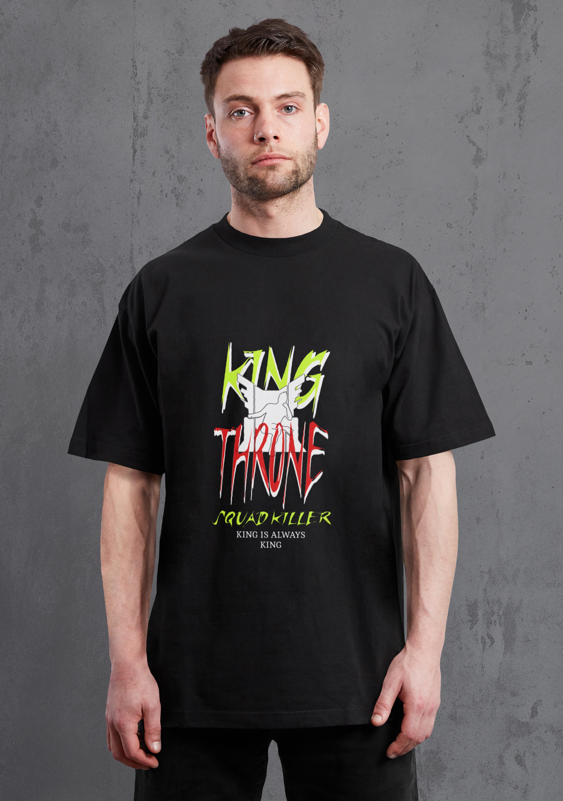Free Fire King Thron Black Oversize T-shirt