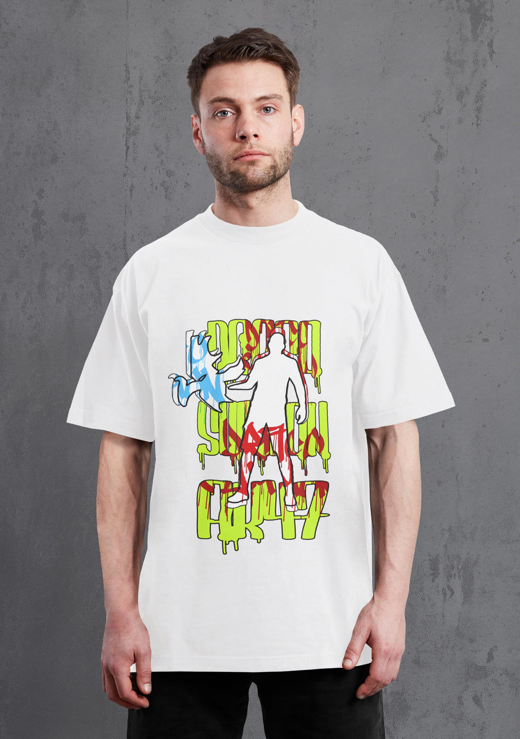 Free Fire Draco Ak47 White Oversize T-Shirt