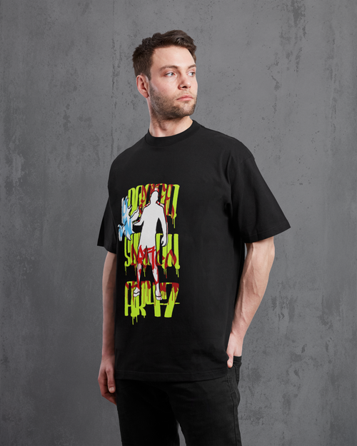 Free Fire Draco Ak Emote – Premium Unisex Oversized Black T-Shirt | 240 GSM Cotton