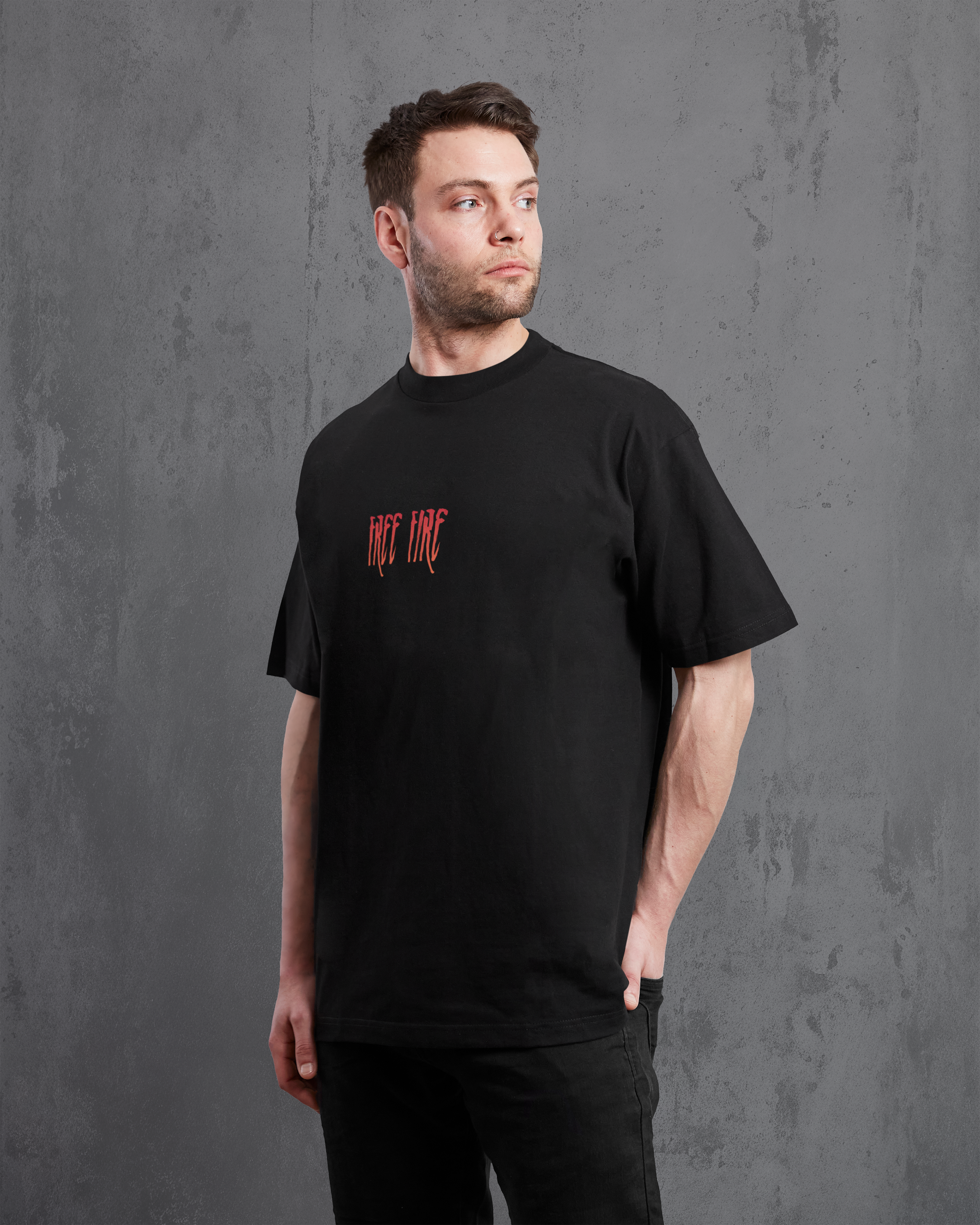 Free Fire Cobra MP40 – Premium Unisex Oversized Black T-Shirt | 240 GSM Cotton
