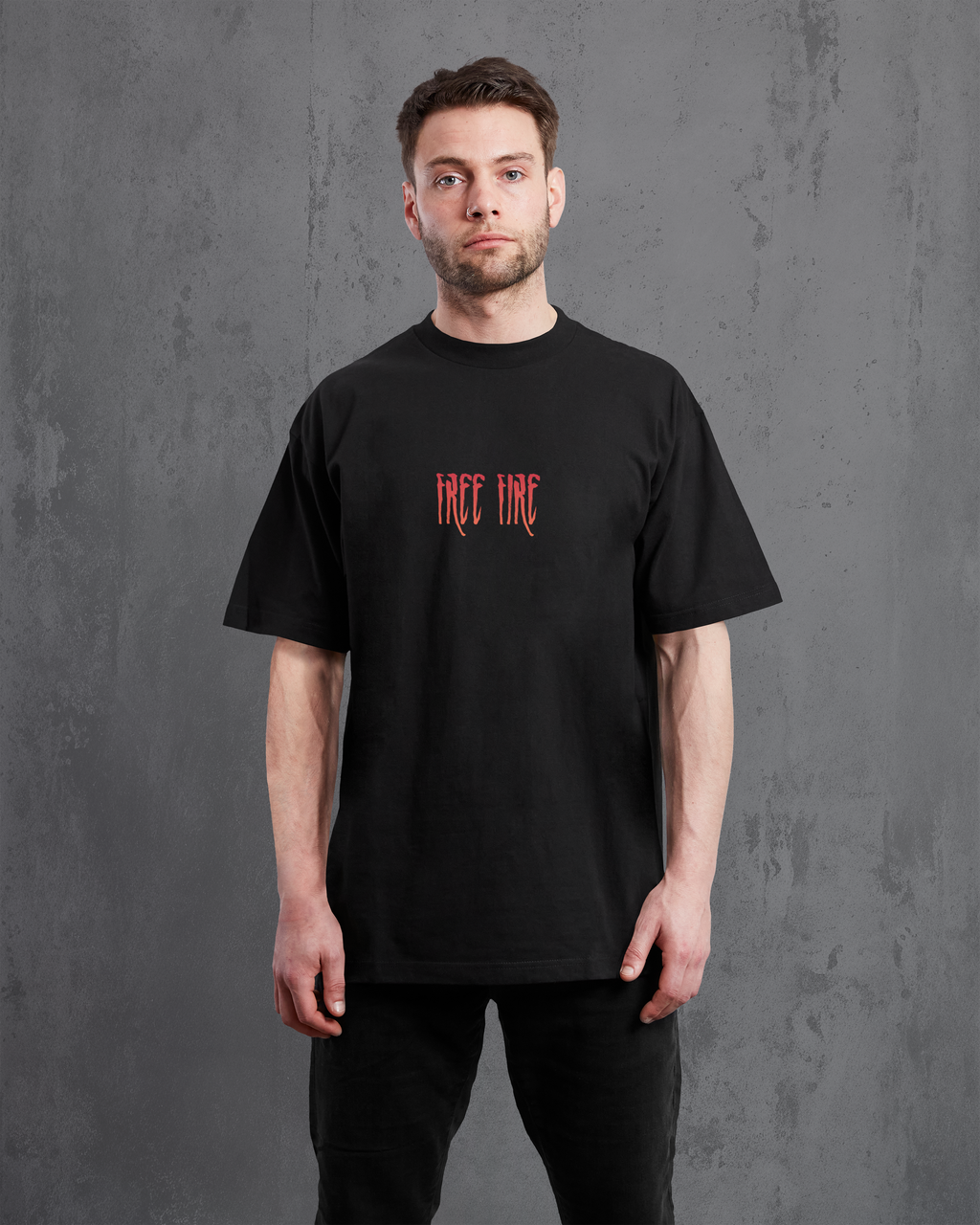 Free Fire Cobra MP40 – Premium Unisex Oversized Black T-Shirt | 240 GSM Cotton
