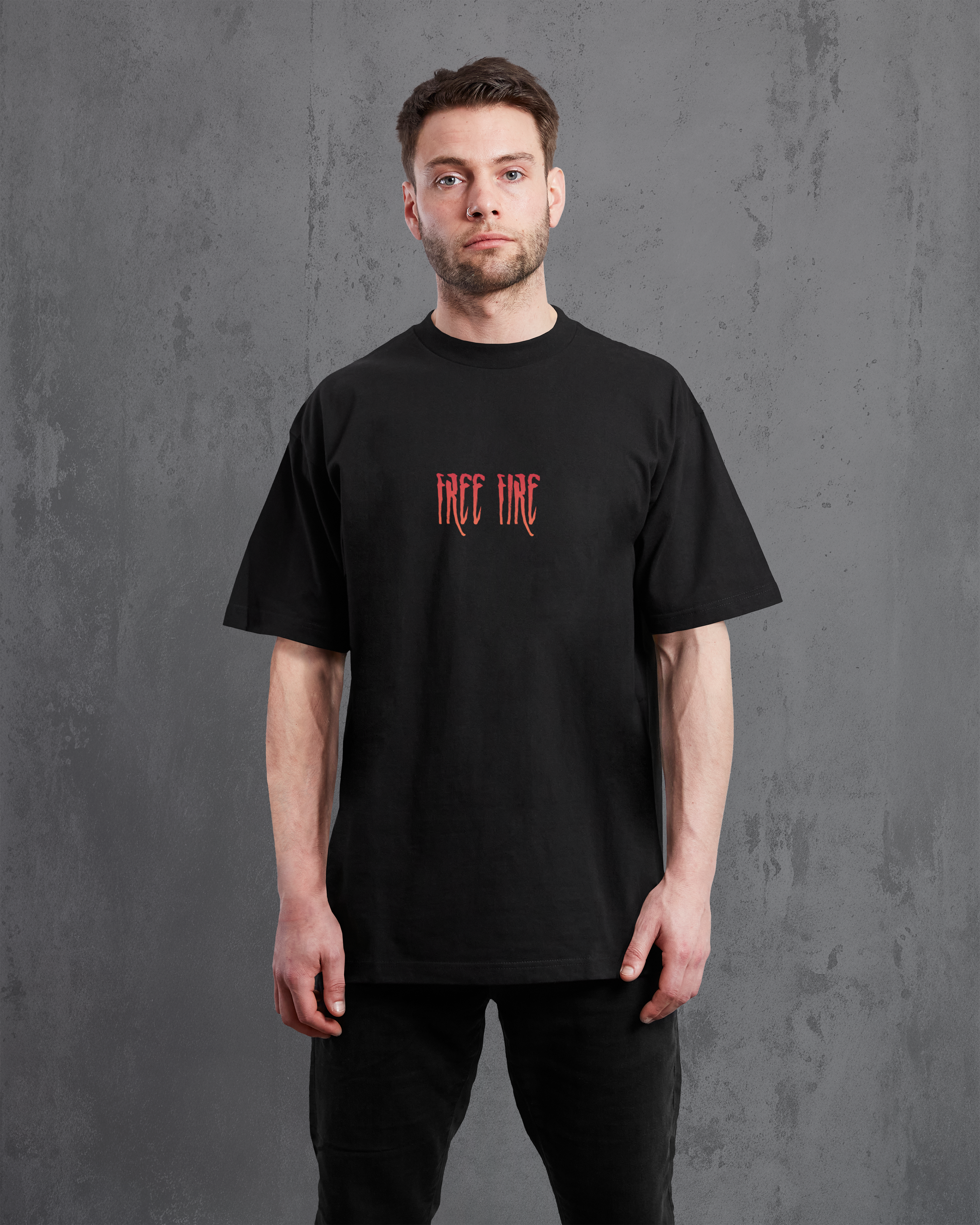 Free Fire Cobra MP40 – Premium Unisex Oversized Black T-Shirt | 240 GSM Cotton